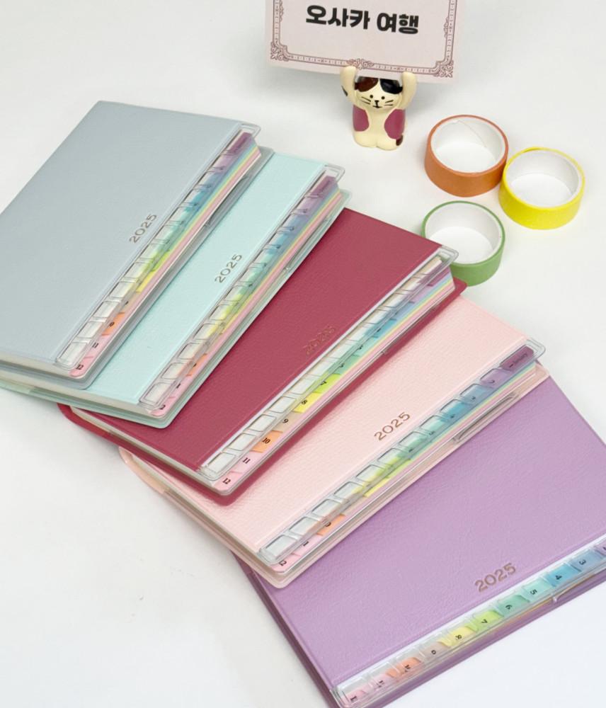 놀티 페이젬 다이어리 콤팩트 i 2025년 1월 시작 주간 월간 위클리 먼슬리 수첩 5컬러
