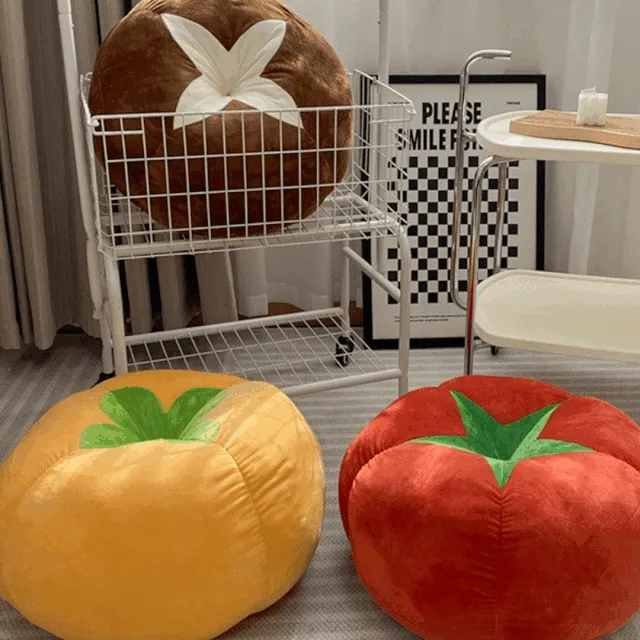 [토마토,버섯 재입고🍅] 귀여운 과일 야채 쿠션 (42cm) 소파 침대 베개 등쿠션 이사 자취 집들이 인테리어 소품