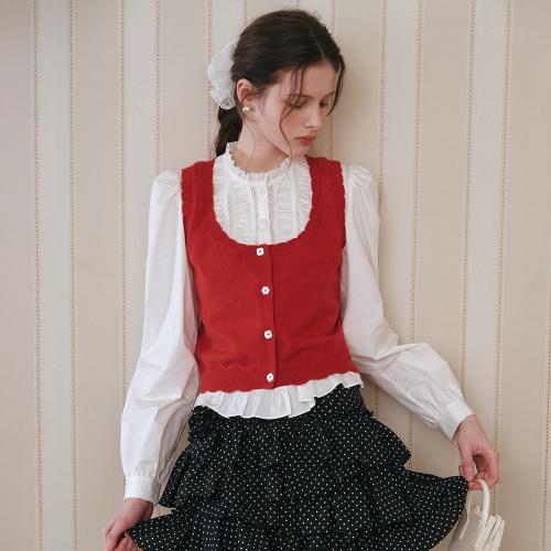 Cest_Button knit vest