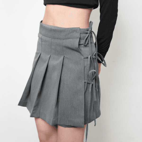 미니 플리츠 랩 스커트