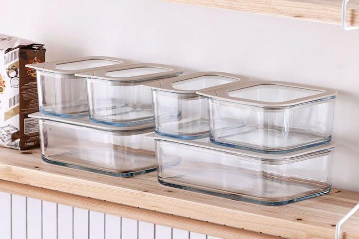 피카원 글라스 모듈형 유리 밀폐용기 6종 세트