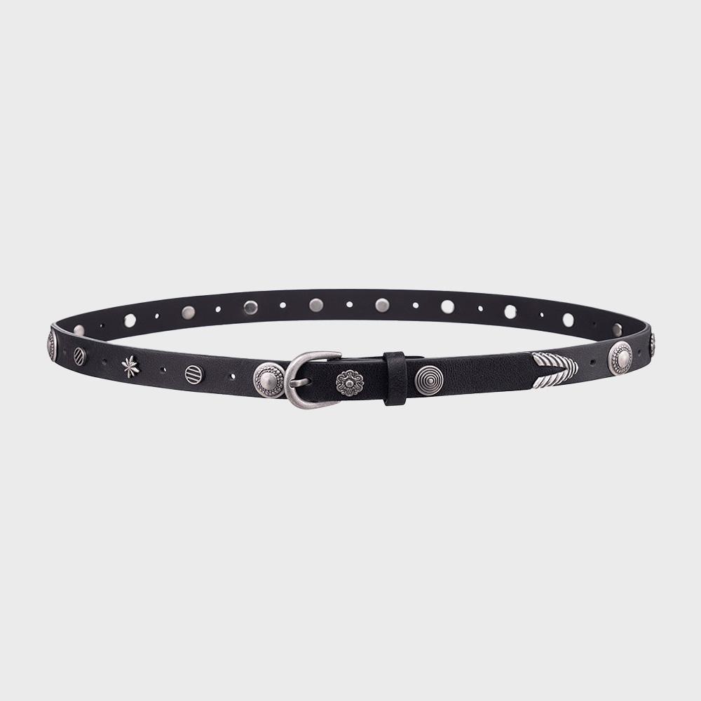 Stud Western Leather Belt VX5ST310_2color