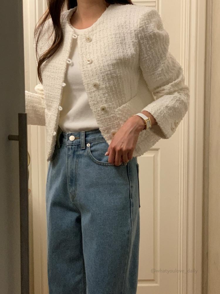 (24SS) 앤유브라운 에테르 트위드 자켓 (2COL)