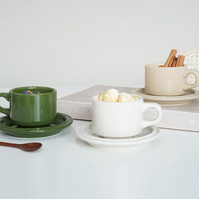 카페 글로시 커피잔 찻잔세트 3컬러