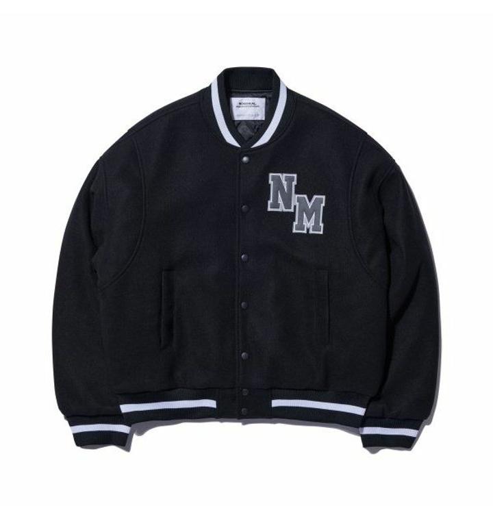 [티몬] NOMANUAL TAYLOR VARSITY JACKET - BLACK