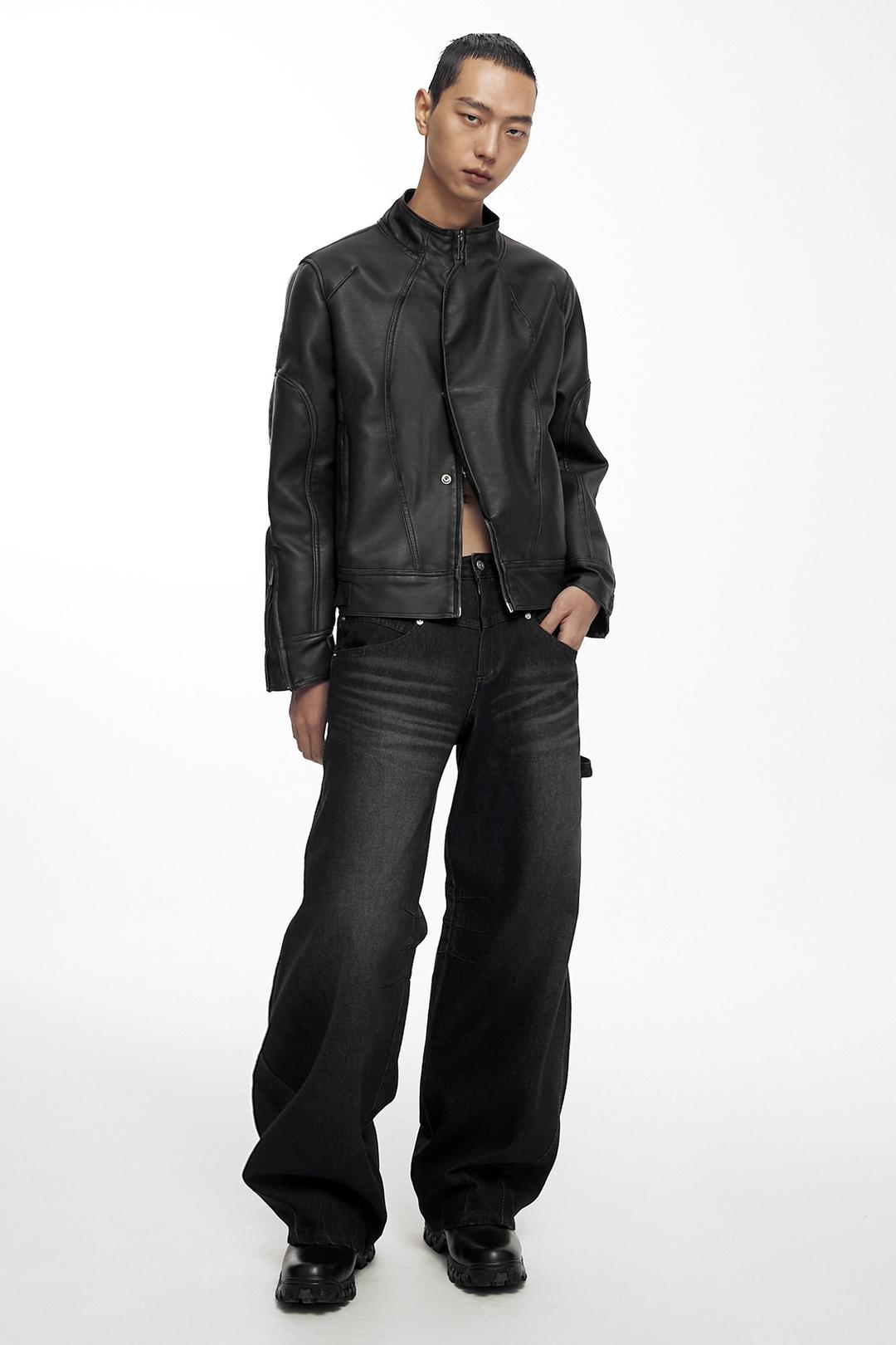 HIGHLIGHT WASHED JEANS (UNISEX) BLACK