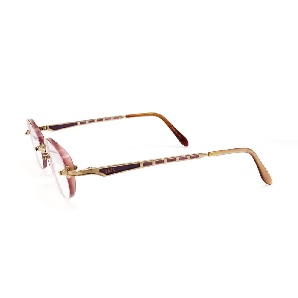 닥스 빈티지 핑크 틴트 글라스 긱시크 안경 / DAKS Vintage Pink Tinted Glass Geek Chic Glasses