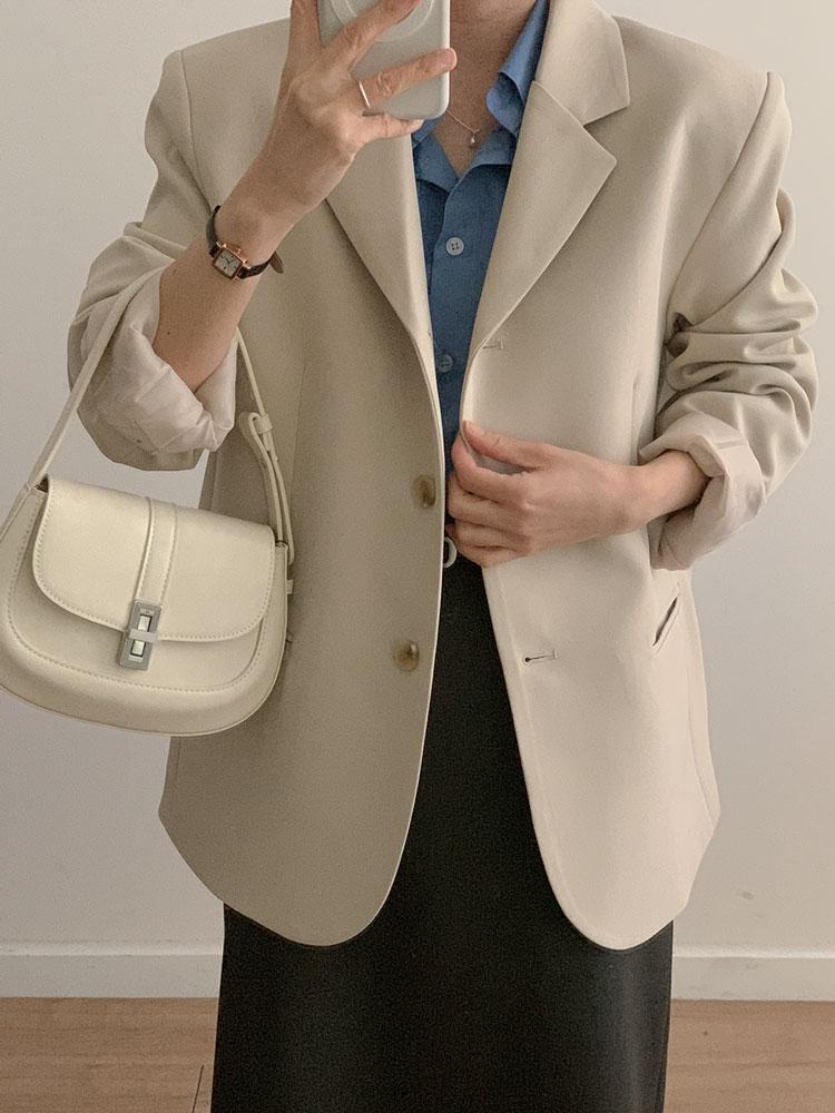 [leslo][키작녀]바젤 오버핏 루즈핏 자켓[3color]