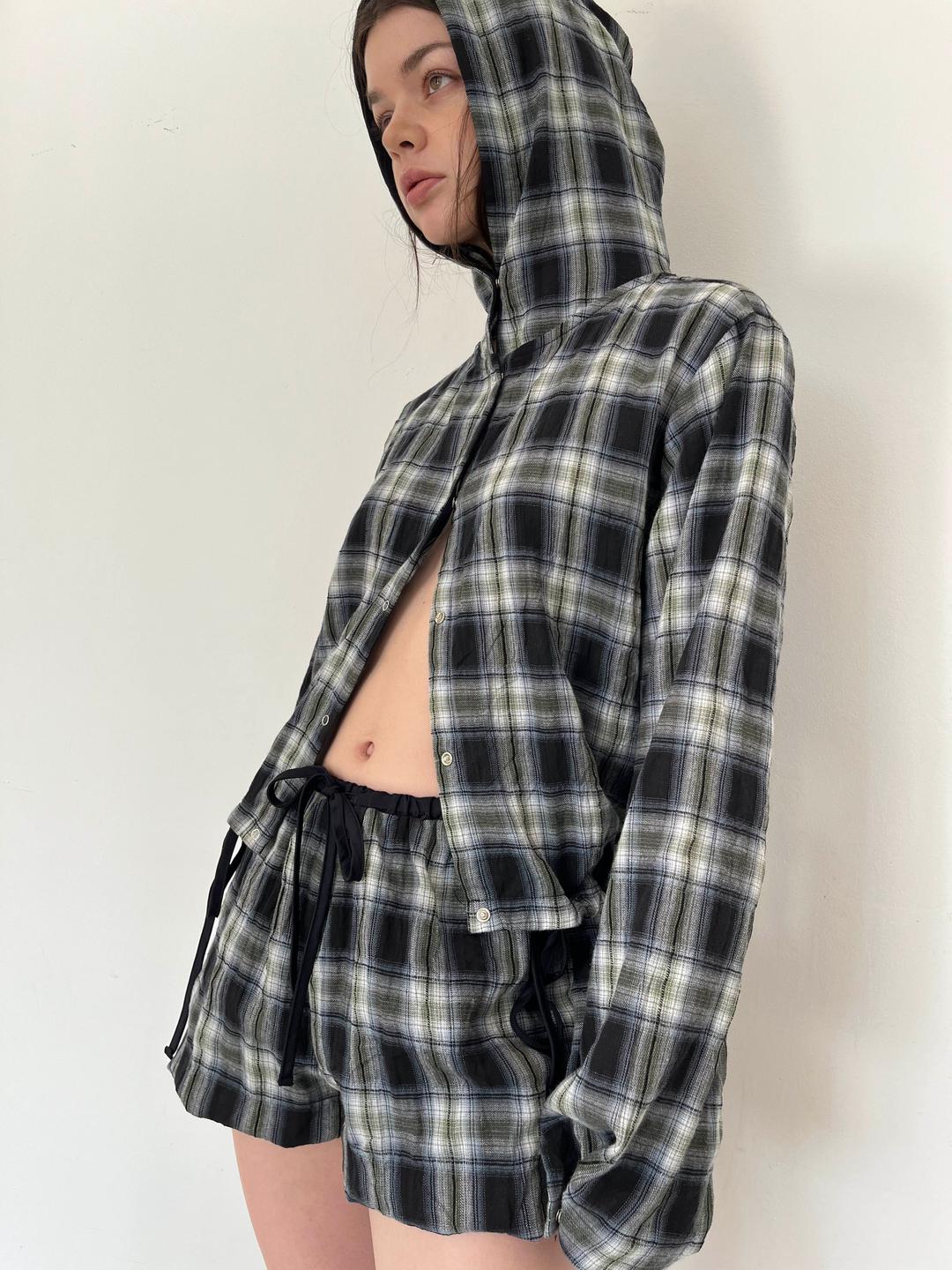 [*5/16 예약배송] Balloon Check Shorts (Navy)