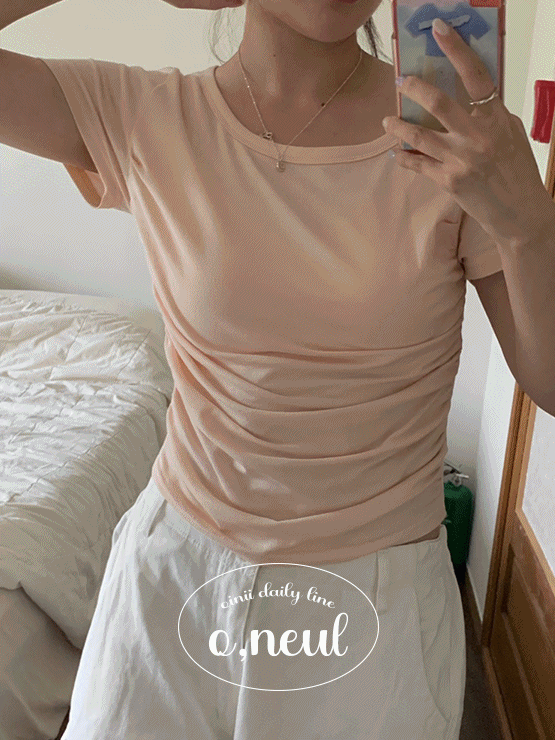 [o,neul] shirring top - 4color