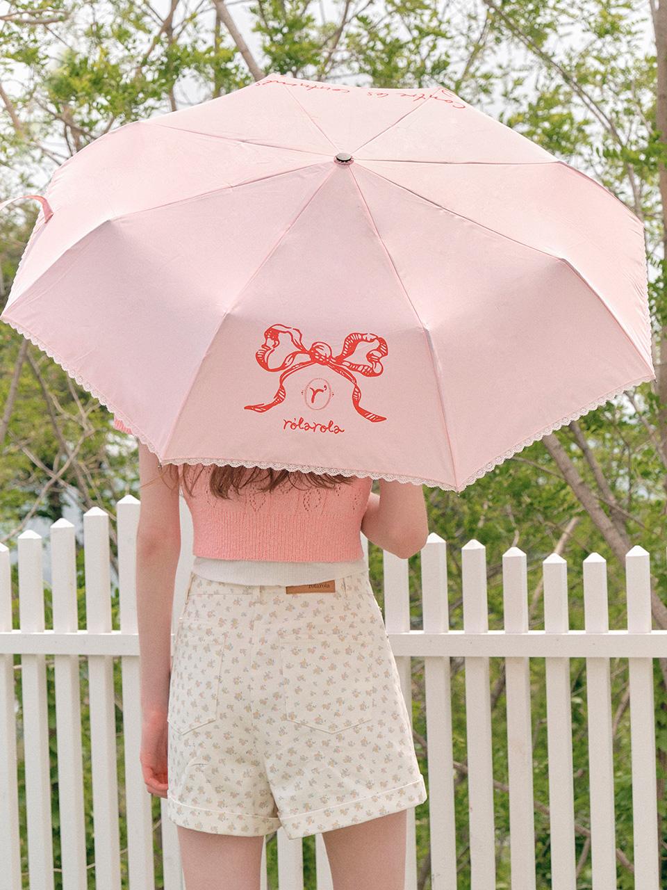 RIBBON LACE UMBRELLA PINK