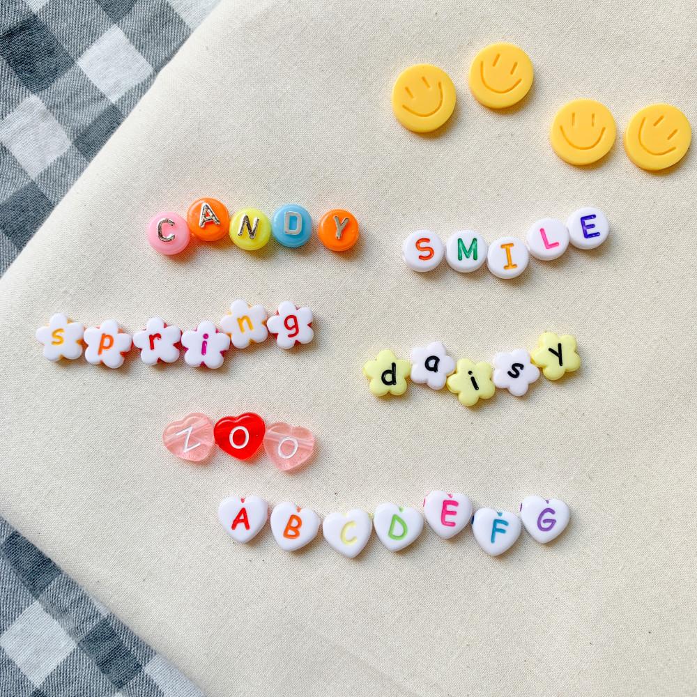 9종 믹스컬러 이니셜 슈즈참 파츠 알파벳 이름 네임