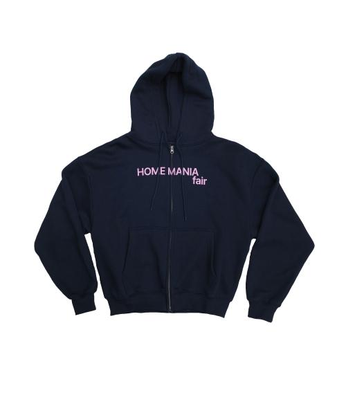 HMF LOGO HOOD ZIP UP_NAVY(IK2FFMM486C)