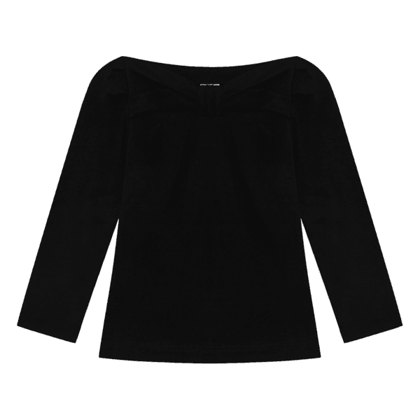 GIFT BOW SLEEVE TEE (BLACK)