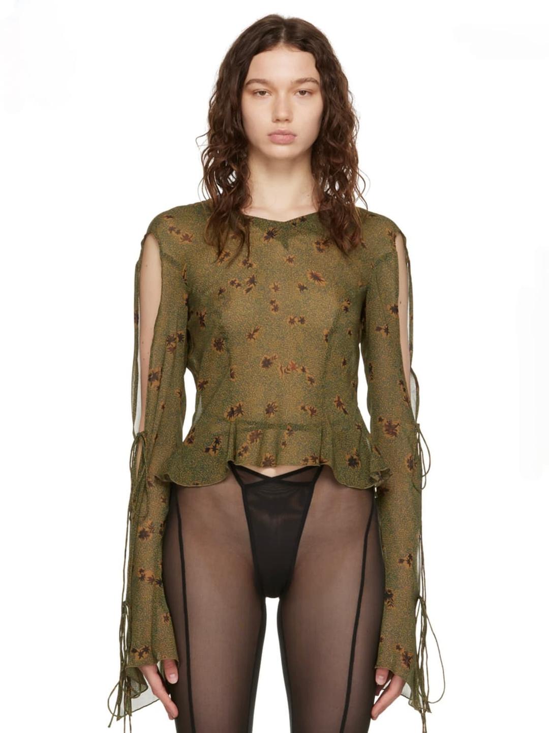 [새상품] KNWLS 옥토버 컷아웃 블라우스 | 후루츠패밀리