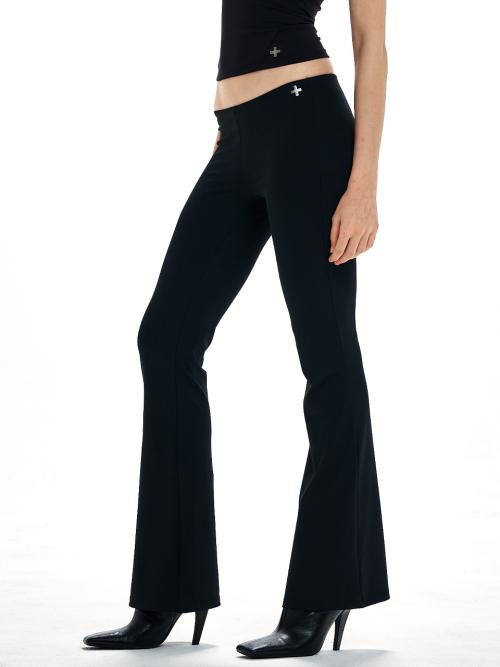 LUNA BOOTCUT LEGGINGS (BLACK)