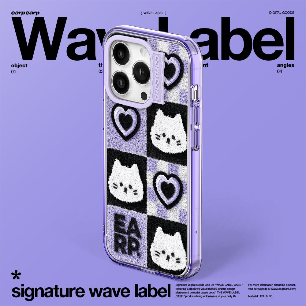 CHECKER BOARD HEART CHICHI-PURPLE(웨이브라벨)