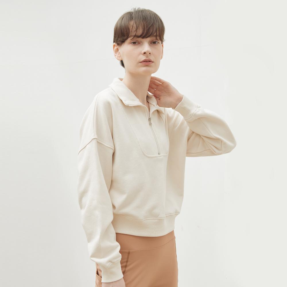 컴포트 스웨트 하프 집업 바닐라 아이스
