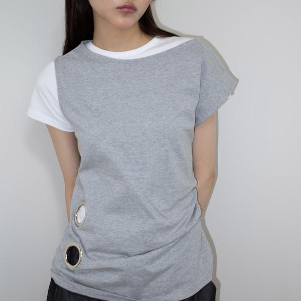 [4차 8/12출고] EYELET LOOSE SLEEVELESS (MELANGE)