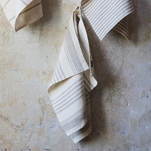 리넨미_ 키친 클로스 (크림 스트라이프)