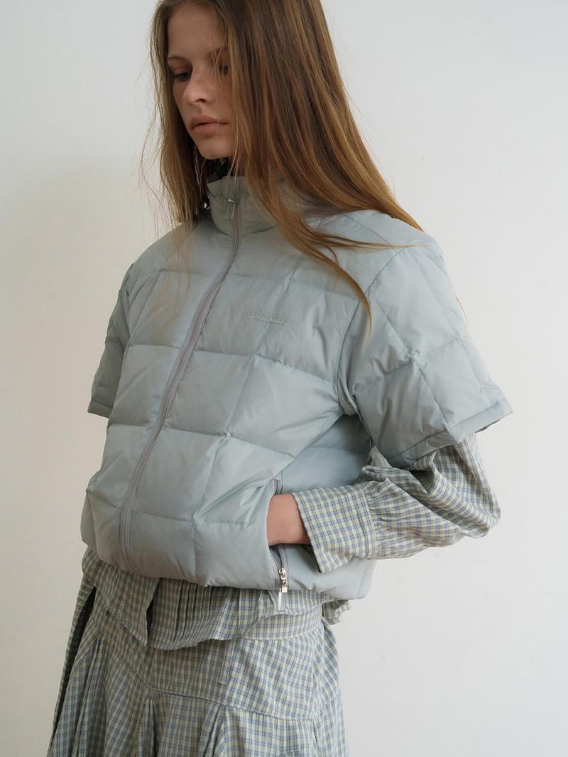 Blur Goose Down Jacket Blue Mist