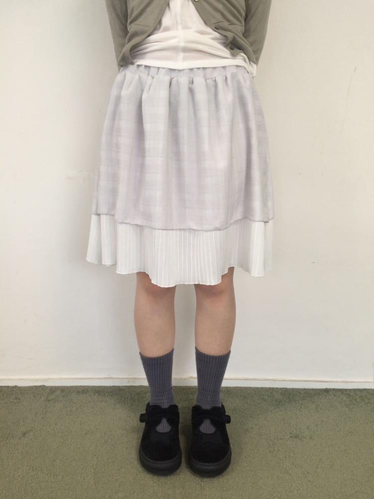 더블 레이어드 스커트 (2color)