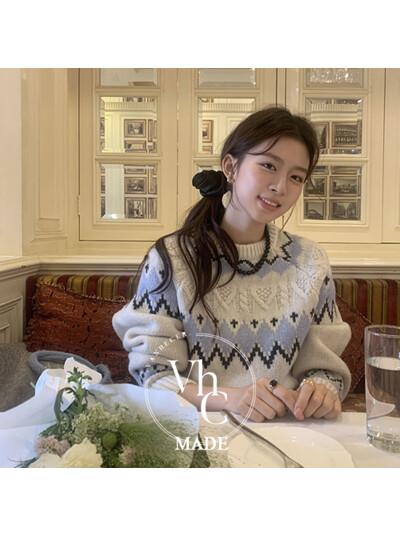 겨울 센트 윈터 노르딕 패턴 니트 T_YW1240