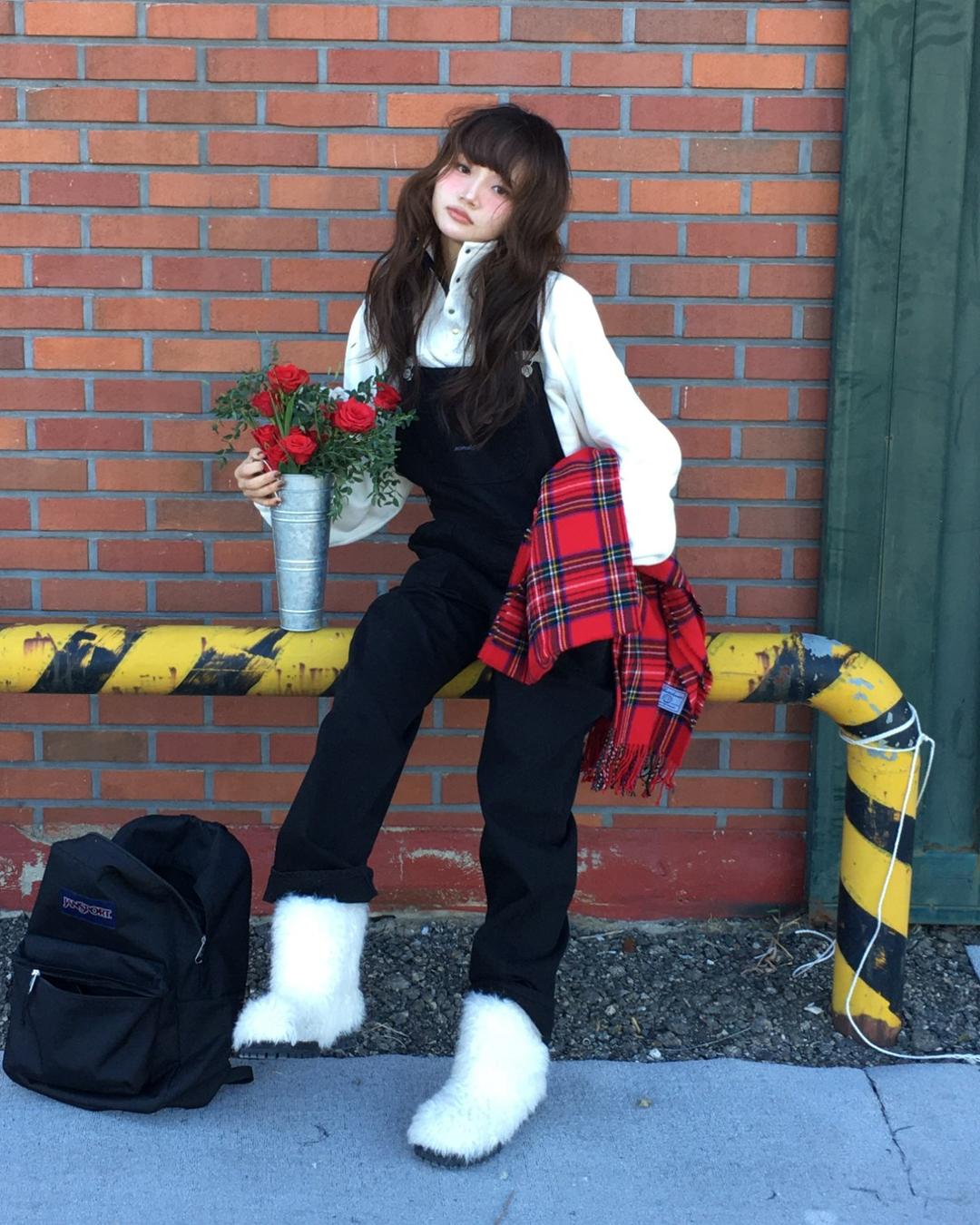 Natty 네이티 코튼 오버롤 - black