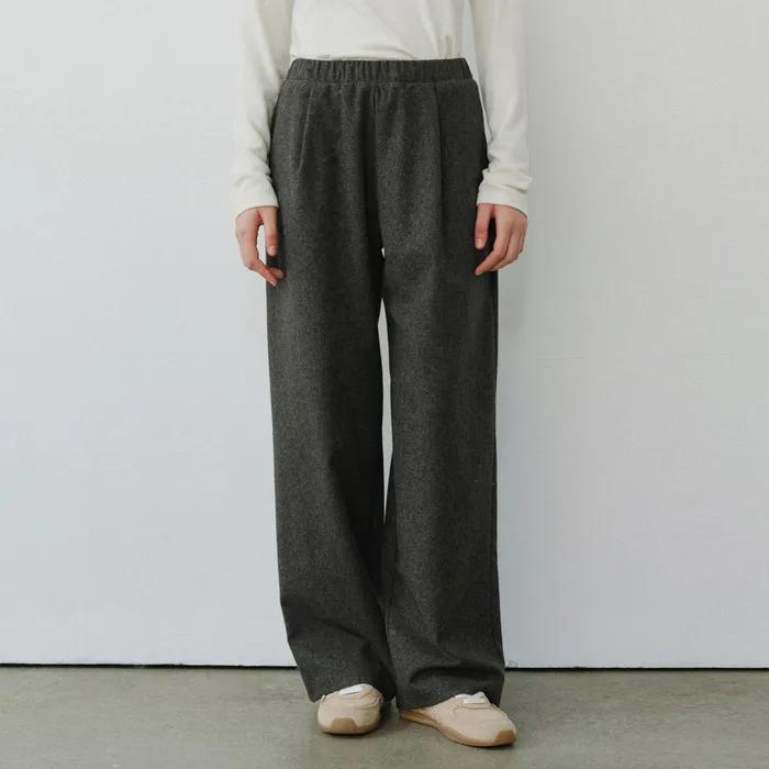 Arthur wool banding pants_2colors