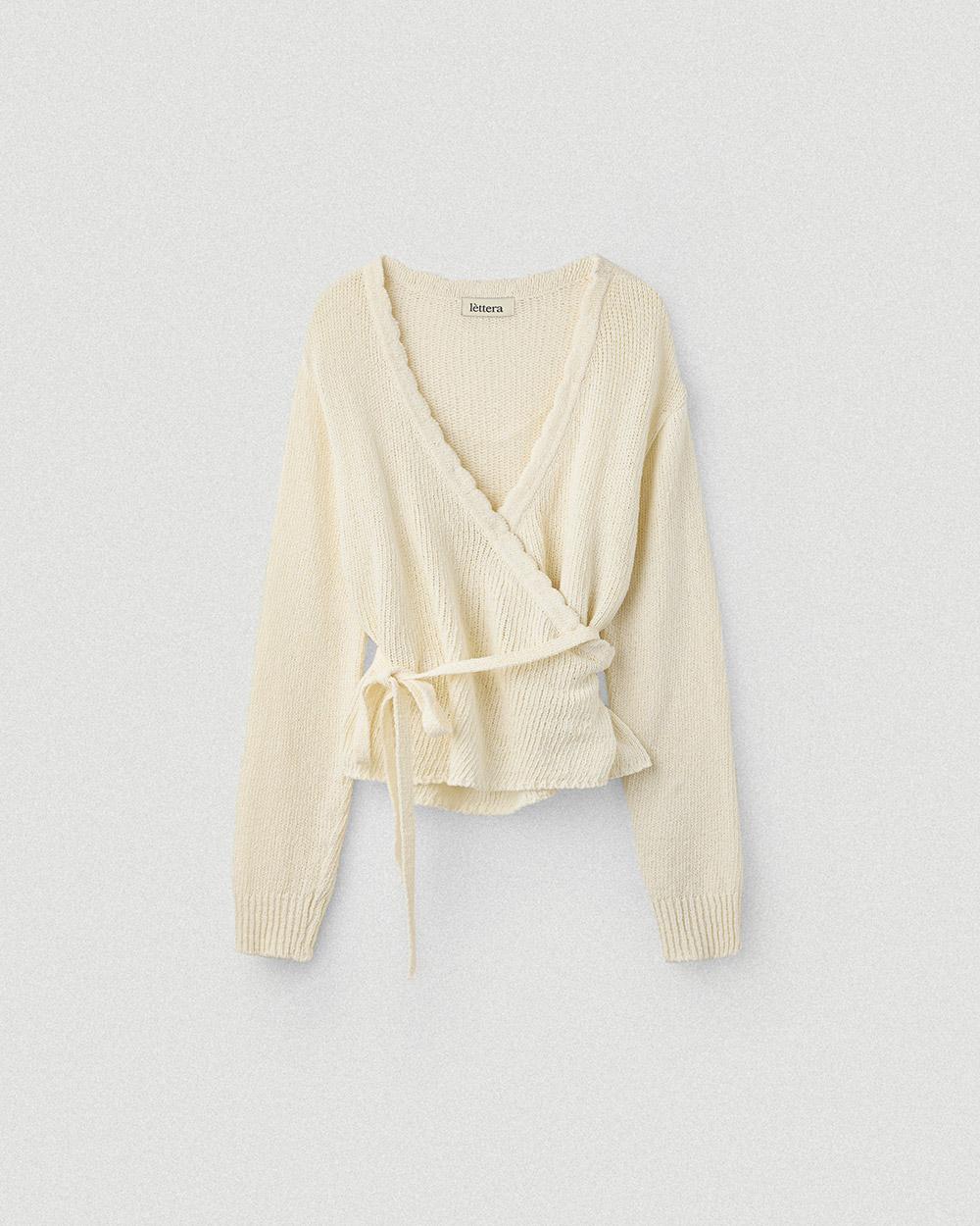 Lace Wrap Knit_Ivory
