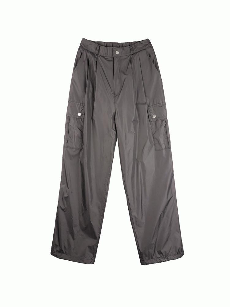 Nylon fleece cargo string pants