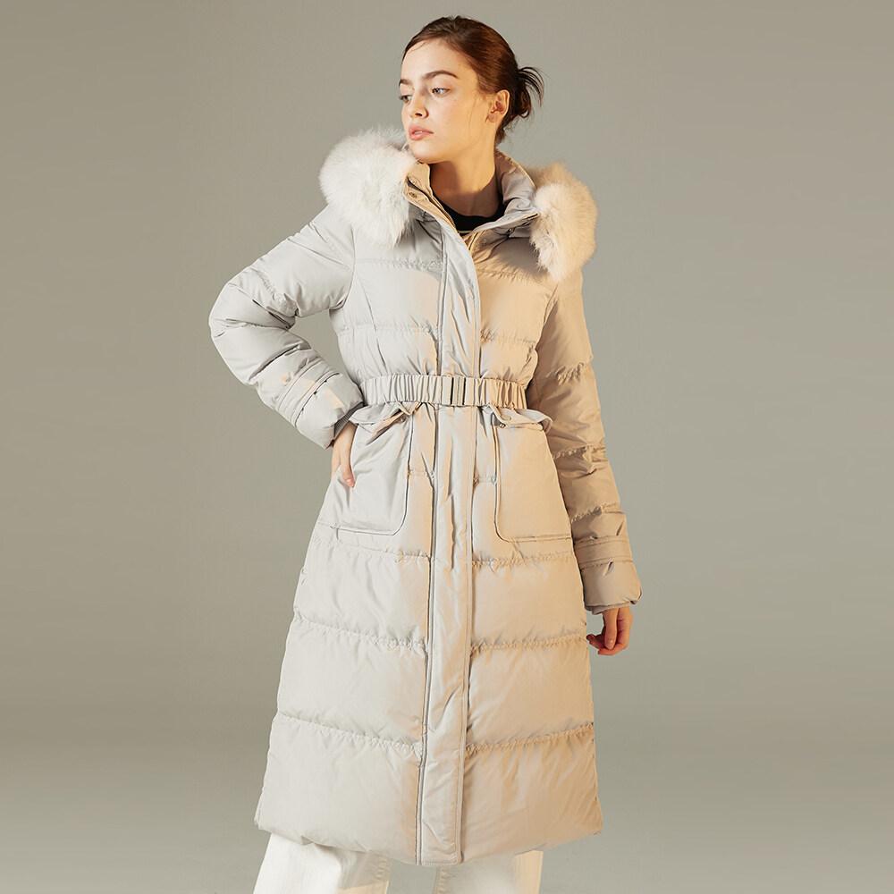 나이스클랍 아웃포켓 슬림핏 롱다운 X236PWDA02