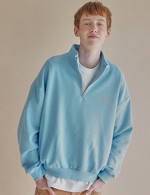 [4차 리오더] CELLOPHANE HALF ZIP UP SWEATSHIRT / SKY BLUE