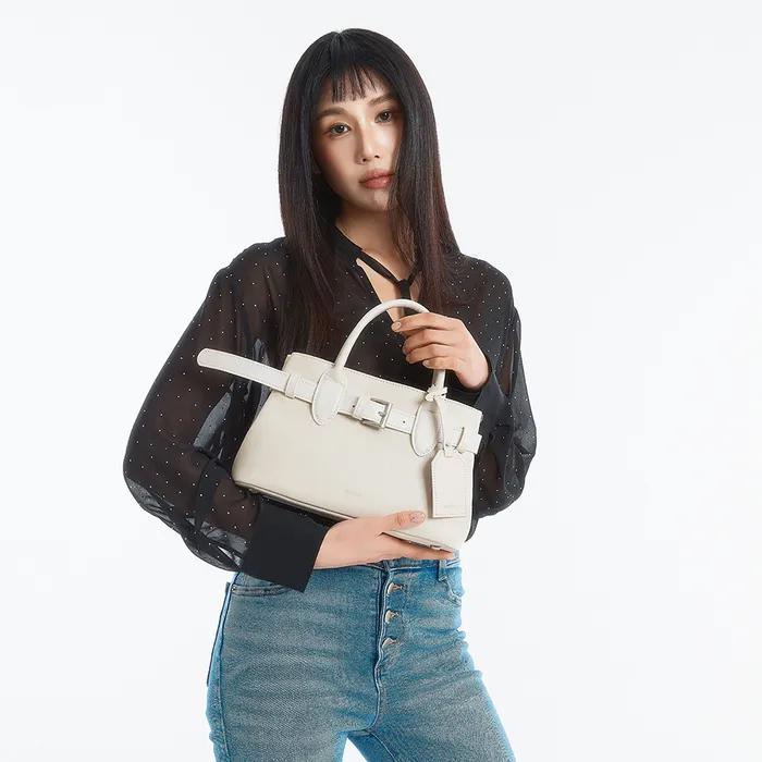 BELT MINI TOTE BAG, CREAM