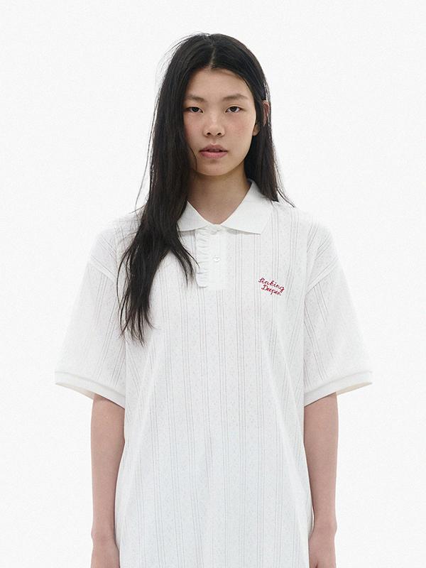 Pointelle Polo Shirt / Ivory