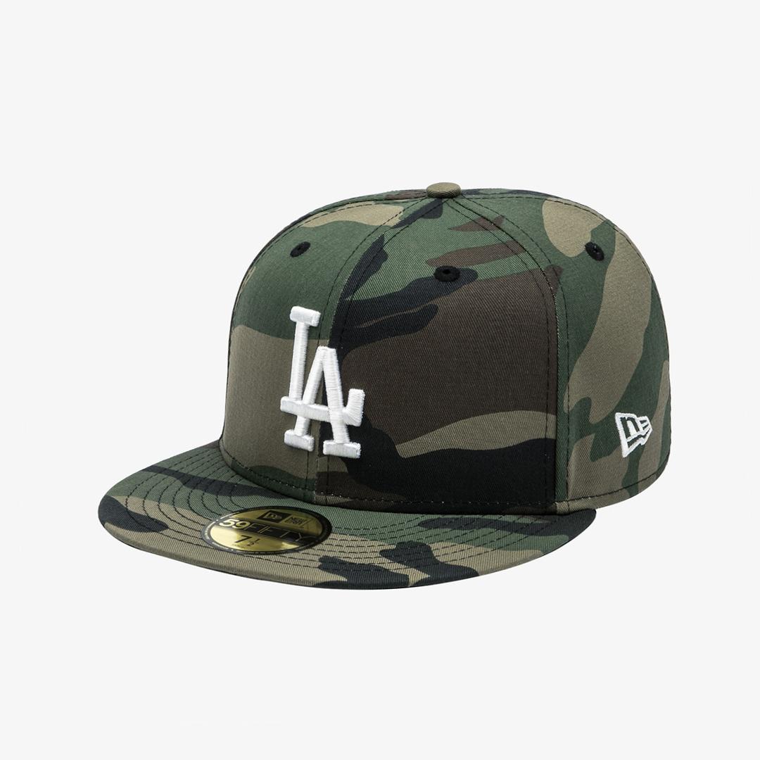 MLB LA 다저스 베이직 사이즈캡 우드랜드 카모