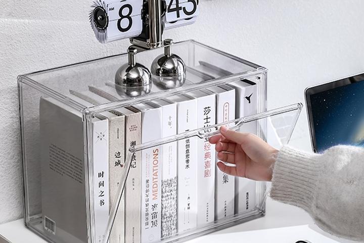 투명 쇼케이스 책 정리함 이동식 책장 다용도 진열장