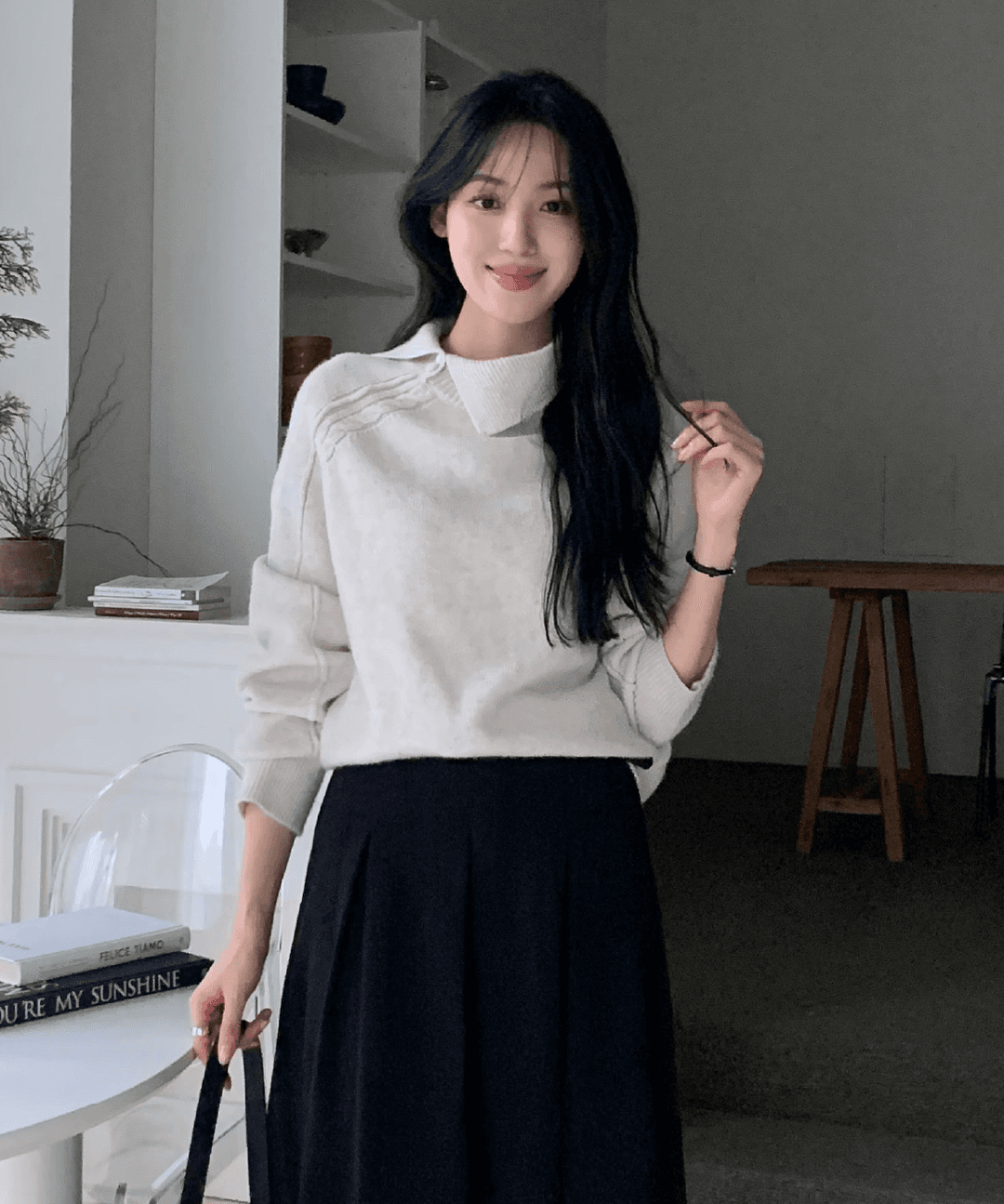 클라비스 [직진🚀] [시온PICK✨] 카라 변형 풀오버_CVKRG1102Q