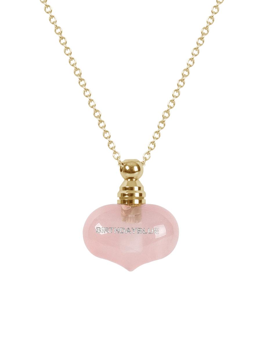 Peach heart perfume necklace(Gold)