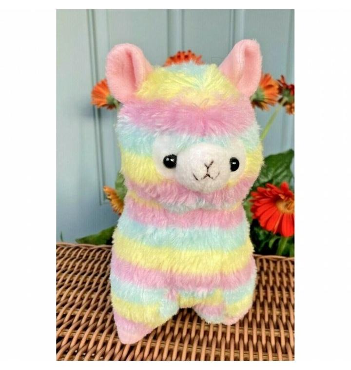 [티몬] New Amuse Baby Alpacasso Rainbow Color Plush Alpaca Stuffed Animal Toy 8