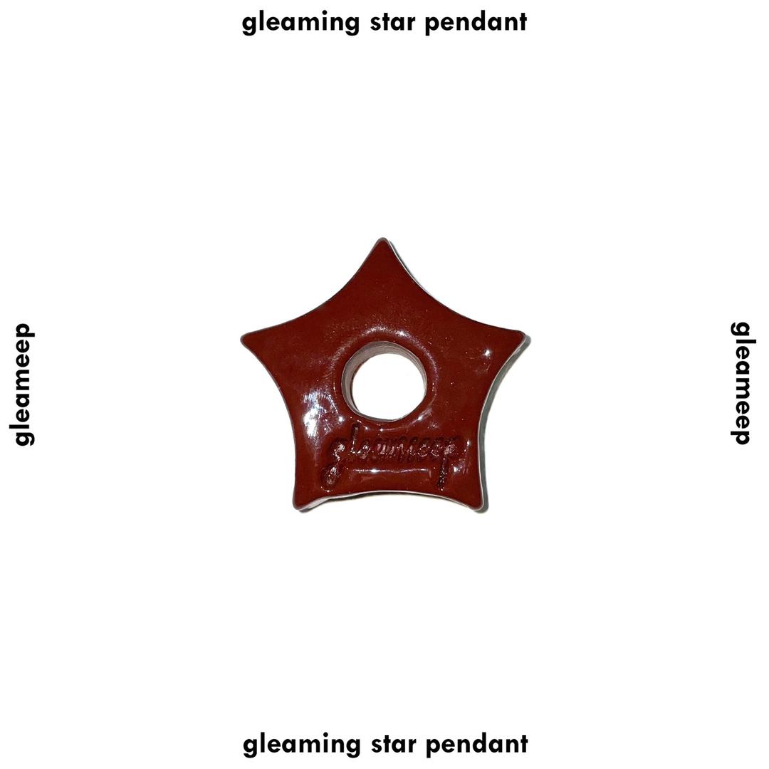 gleaming star pendant [brown]