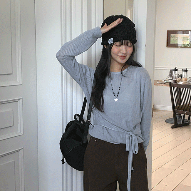 [투웨이🧸/리본스트랩] 울부클스트랩여리니트티 (6color)