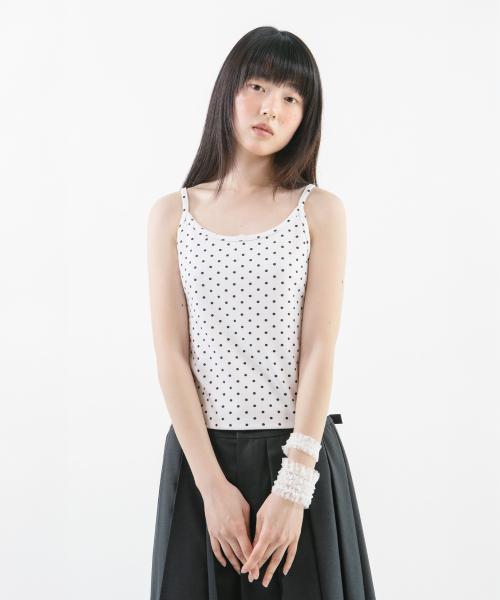 DOTTED TANK TOP [WHITE]