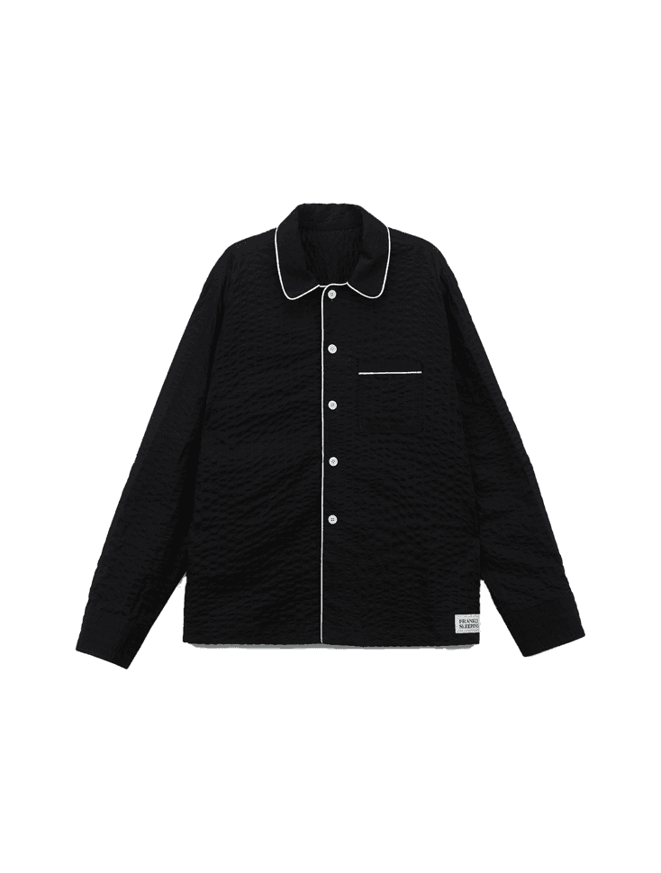 [4차 재입고] Seersucker Moss Pajama Setup - Black