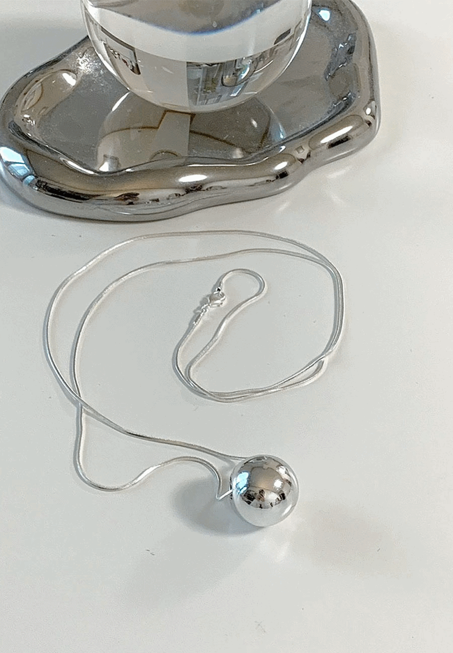 레이니 빅 볼드 드롭 목걸이