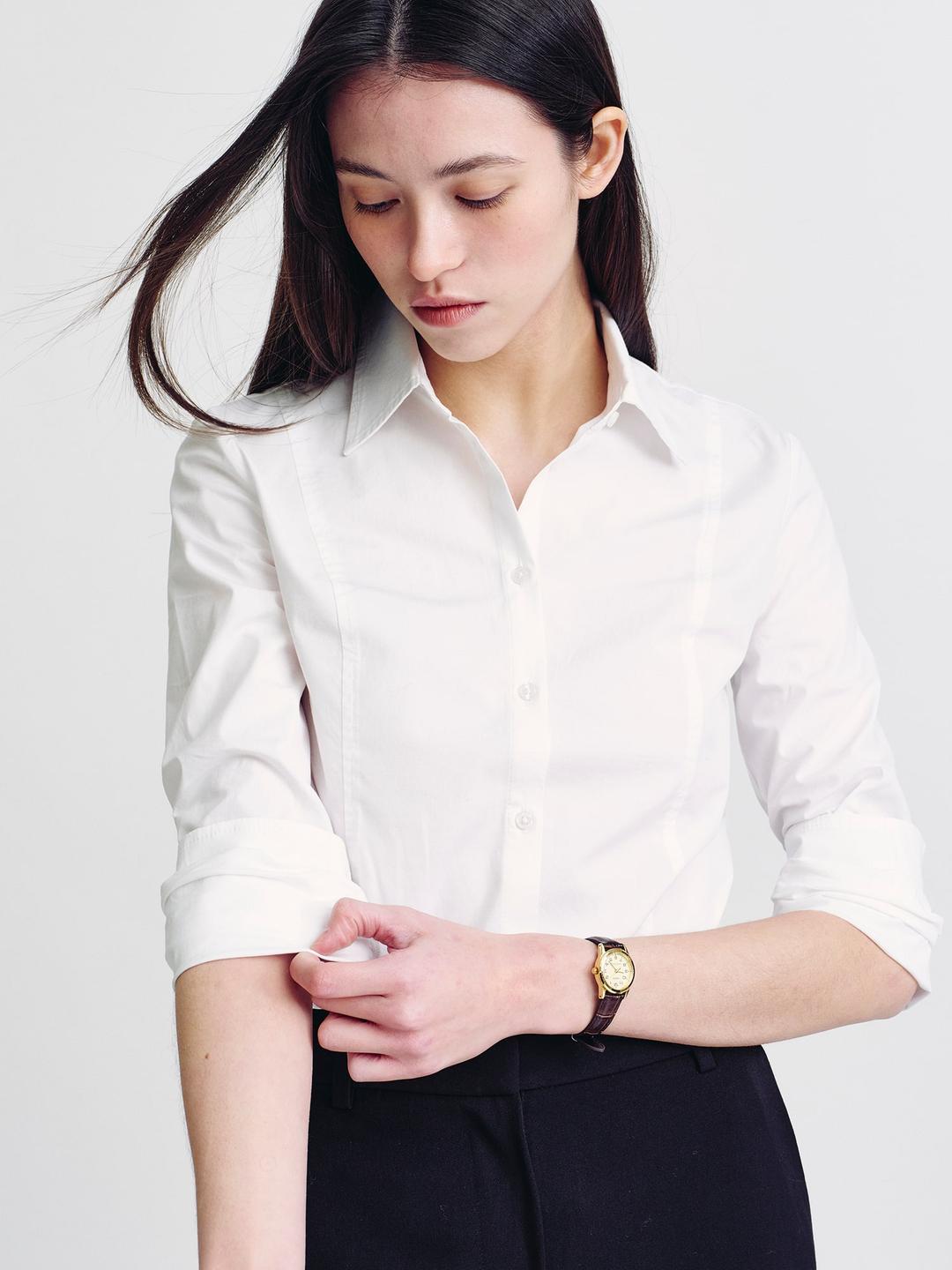 슬림핏 셔츠 - 화이트