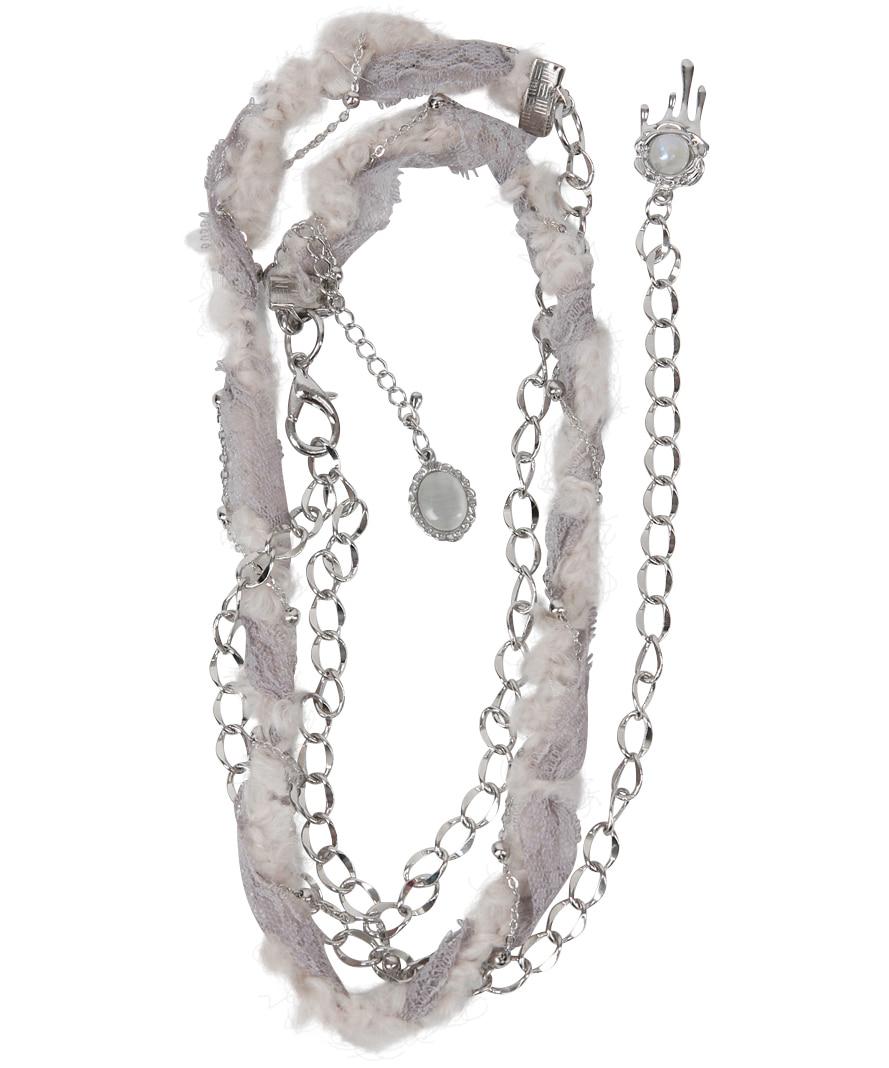 Braided Handmade Chain Belt (FL-732_Gray)