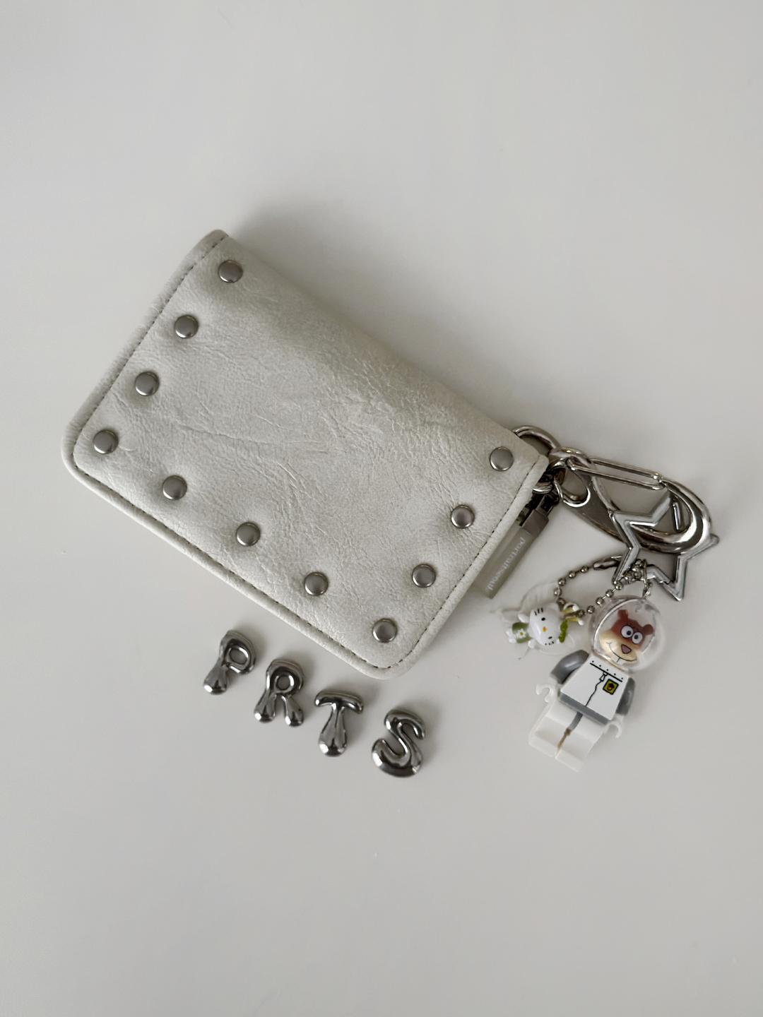 스터드 키링 카드지갑 2colors