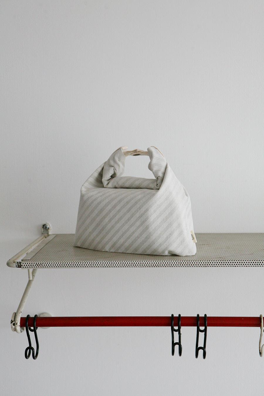 Lunch Bag Linen/Polyester 보냉백 돌돌말아 가방 아이보리