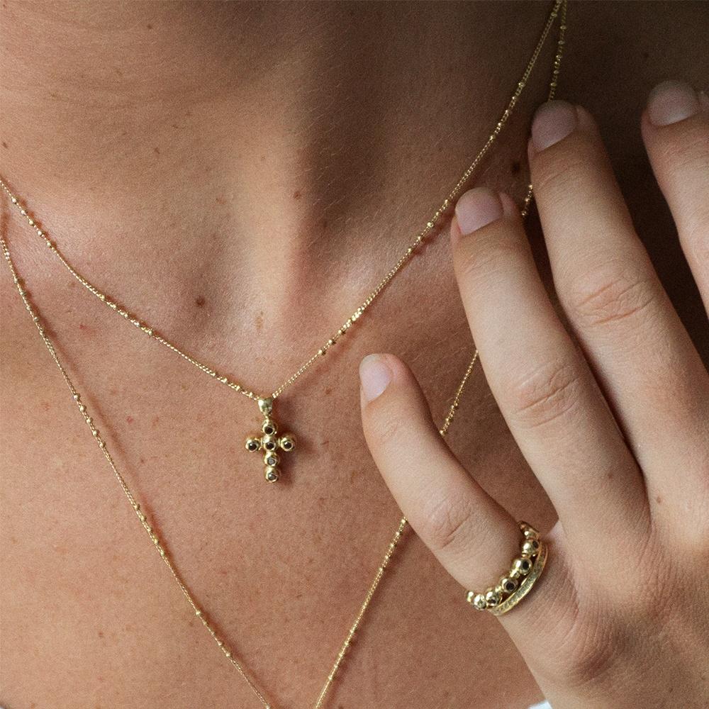 PICO CROSS NECKLACE VERMEIL SMALL